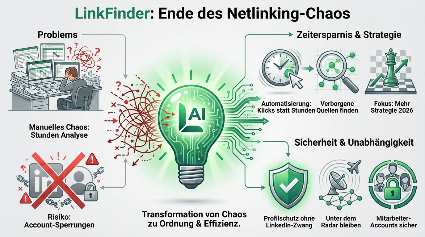 LinkFinder Tool Dashboard für effizientes Netlinking